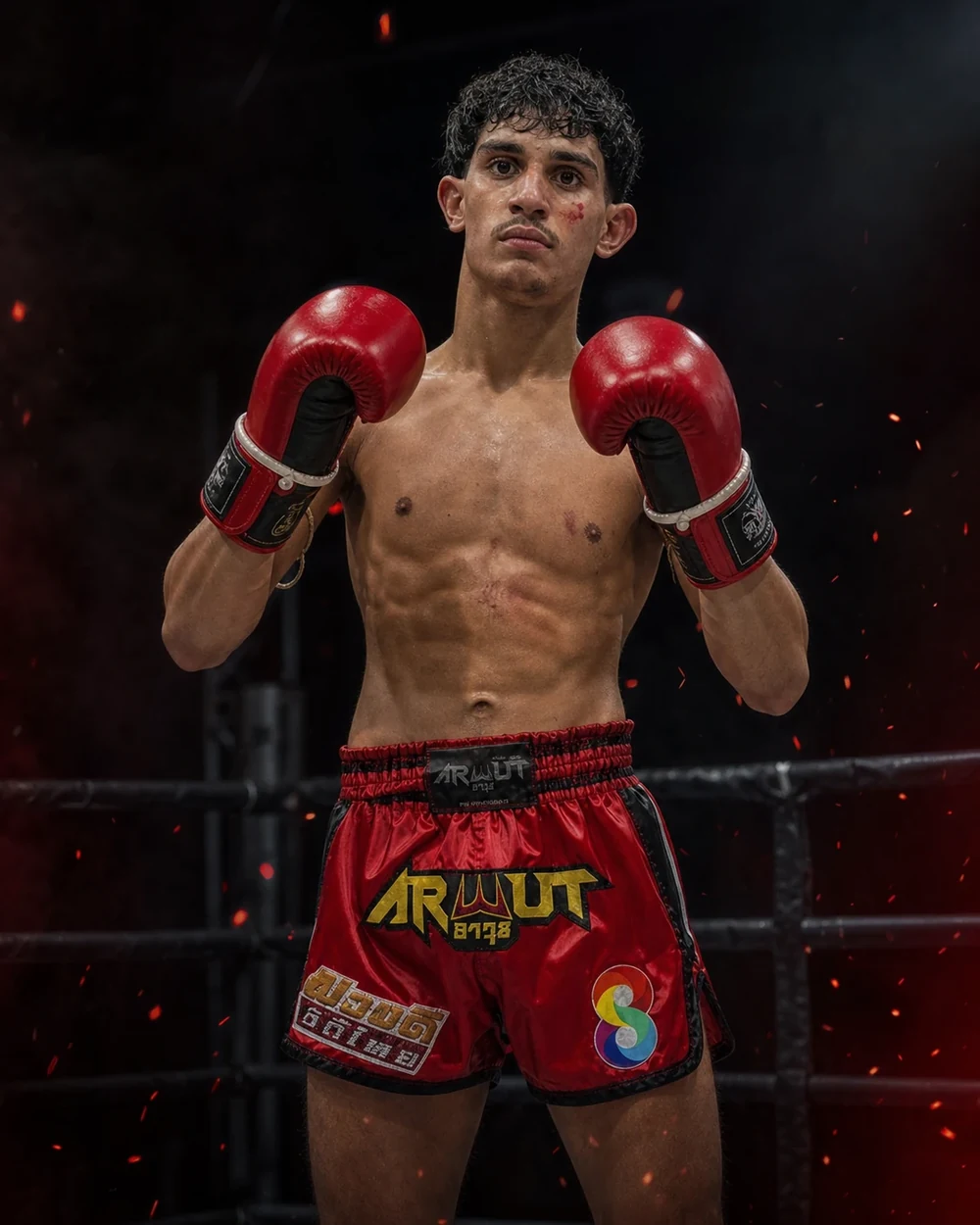 Portrait de Yassine K., combattant USP Boxing Thai